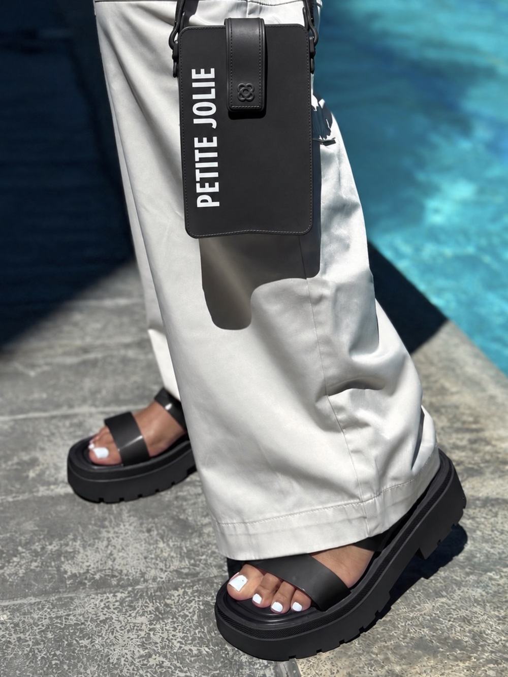 Petite Jolie - Black Chunky Sandals